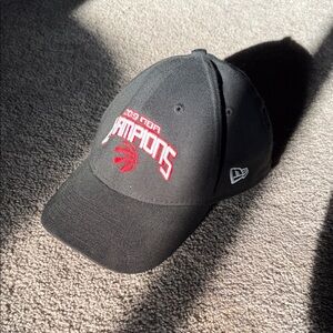 New Era Black Cap with Red Champions Logo